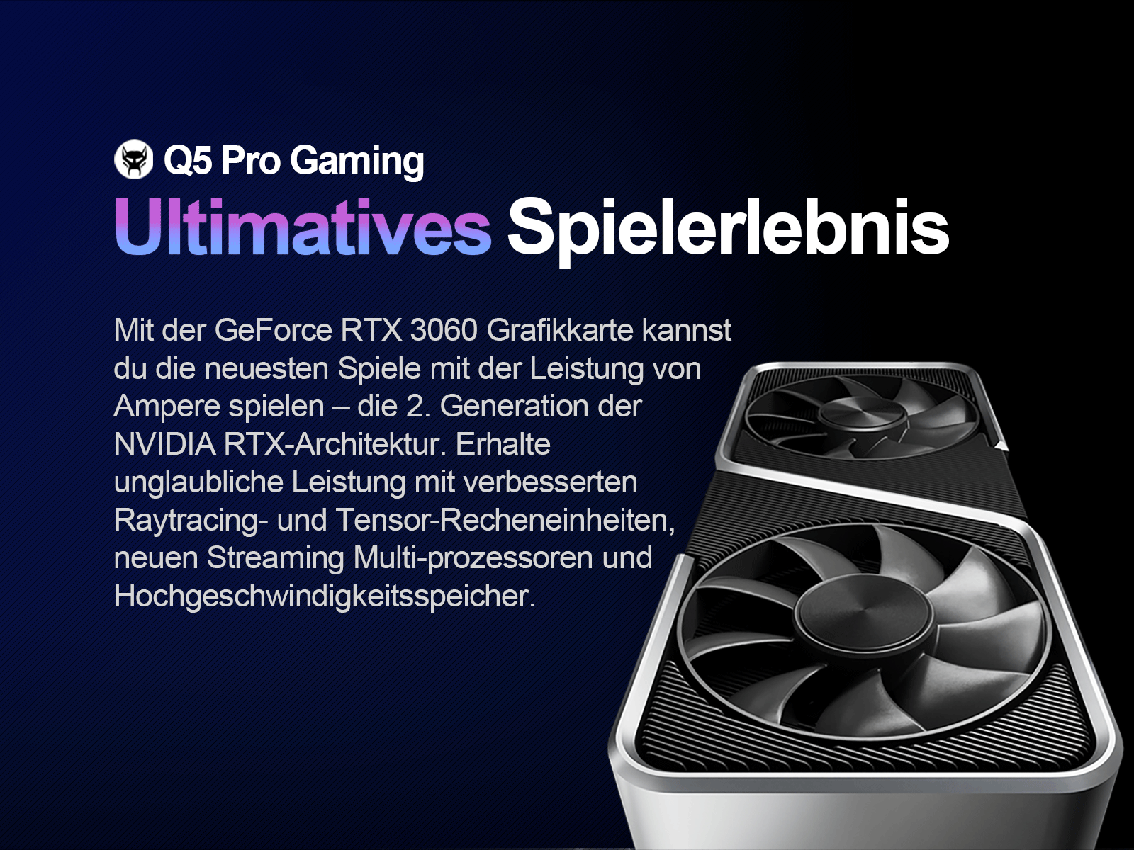 Obraz promocyjny z tekstem o karcie graficznej, prezentujący jej funkcje i wydajność.