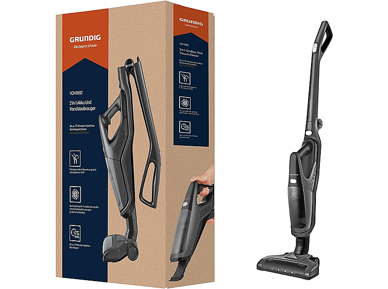 GRUNDIG VCH 9932 Stielsauger, Akkubetrieb, 21,6 Volt | MediaMarkt