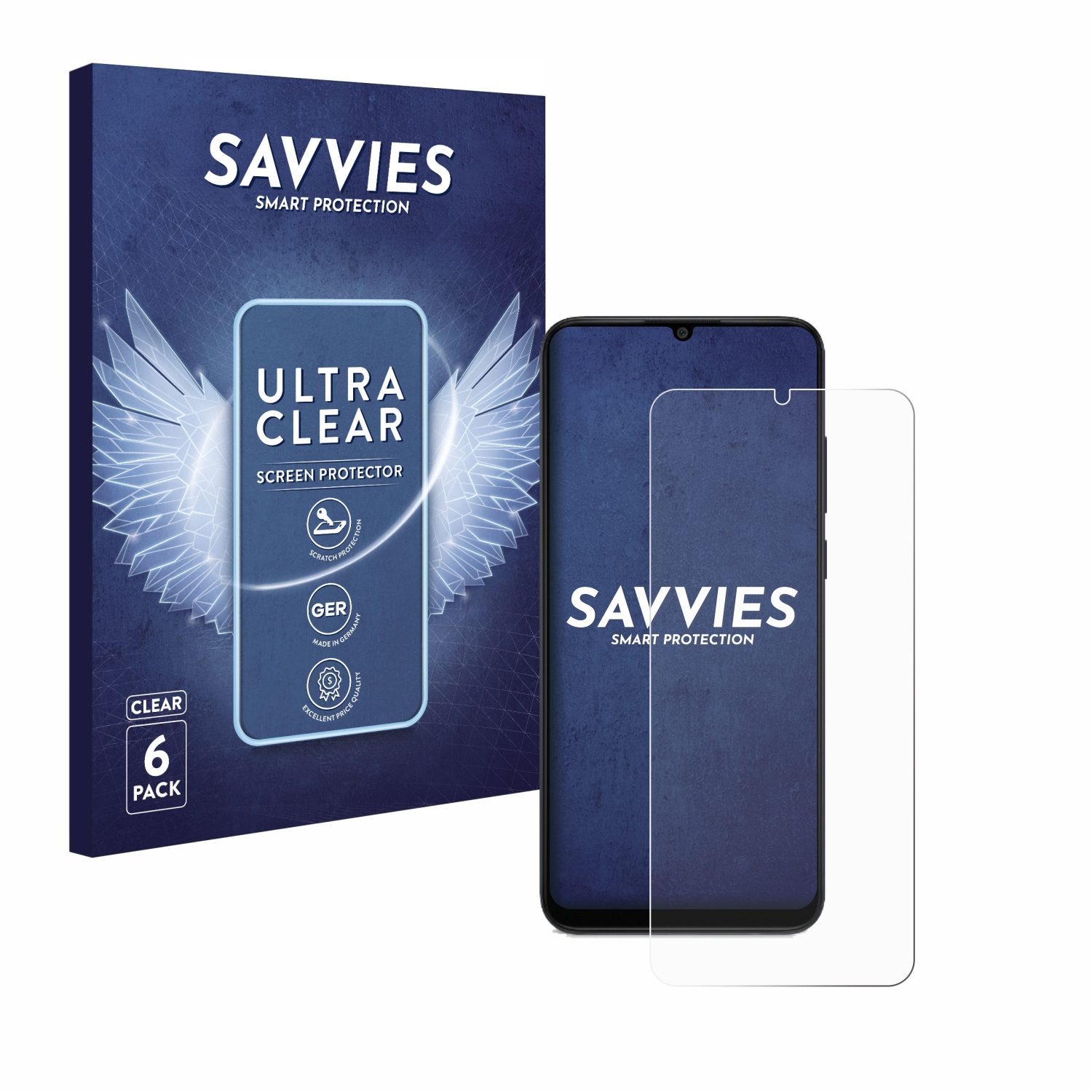 SAVVIES 6x klare Schutzfolie(für A04e) Galaxy Samsung