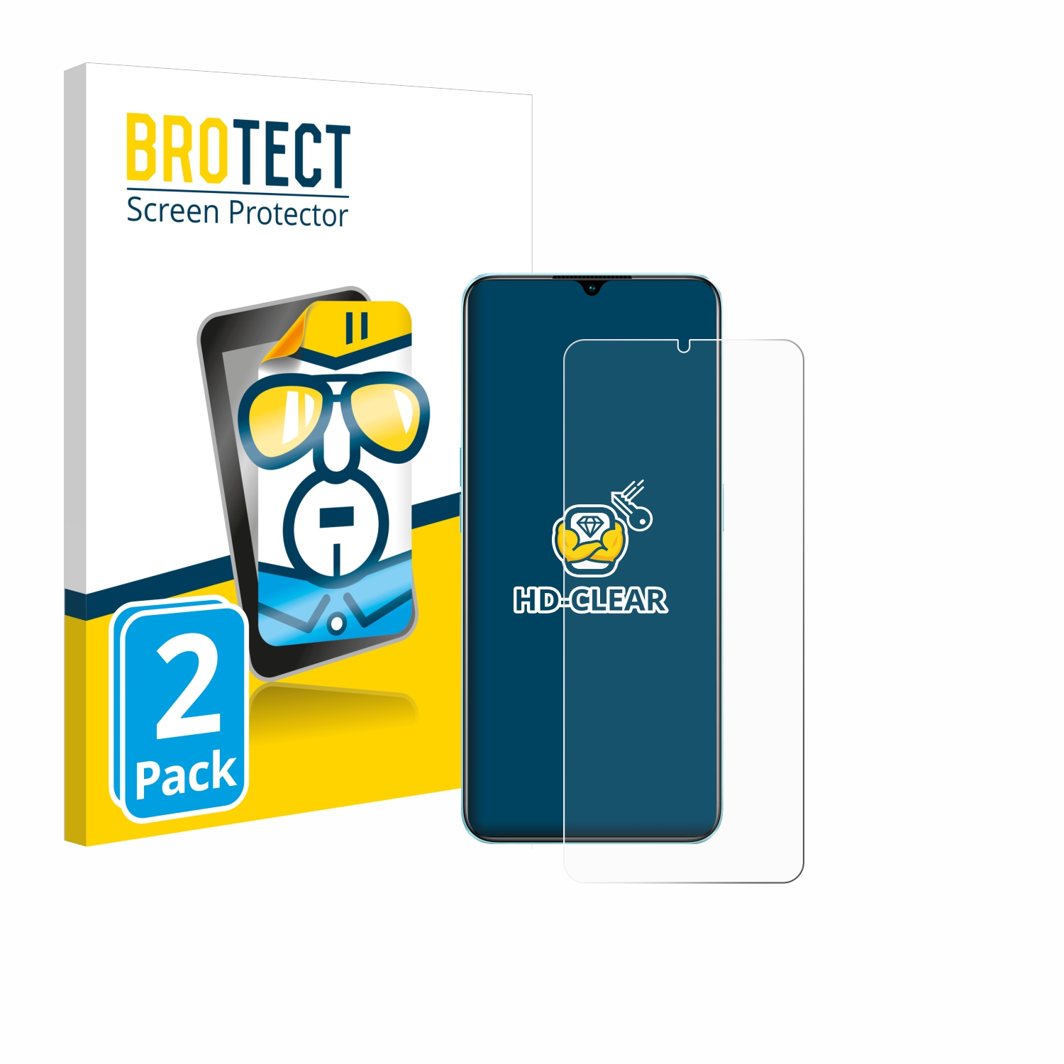 BROTECT 2x Schutzfolie(für klare Oppo 5G) A78