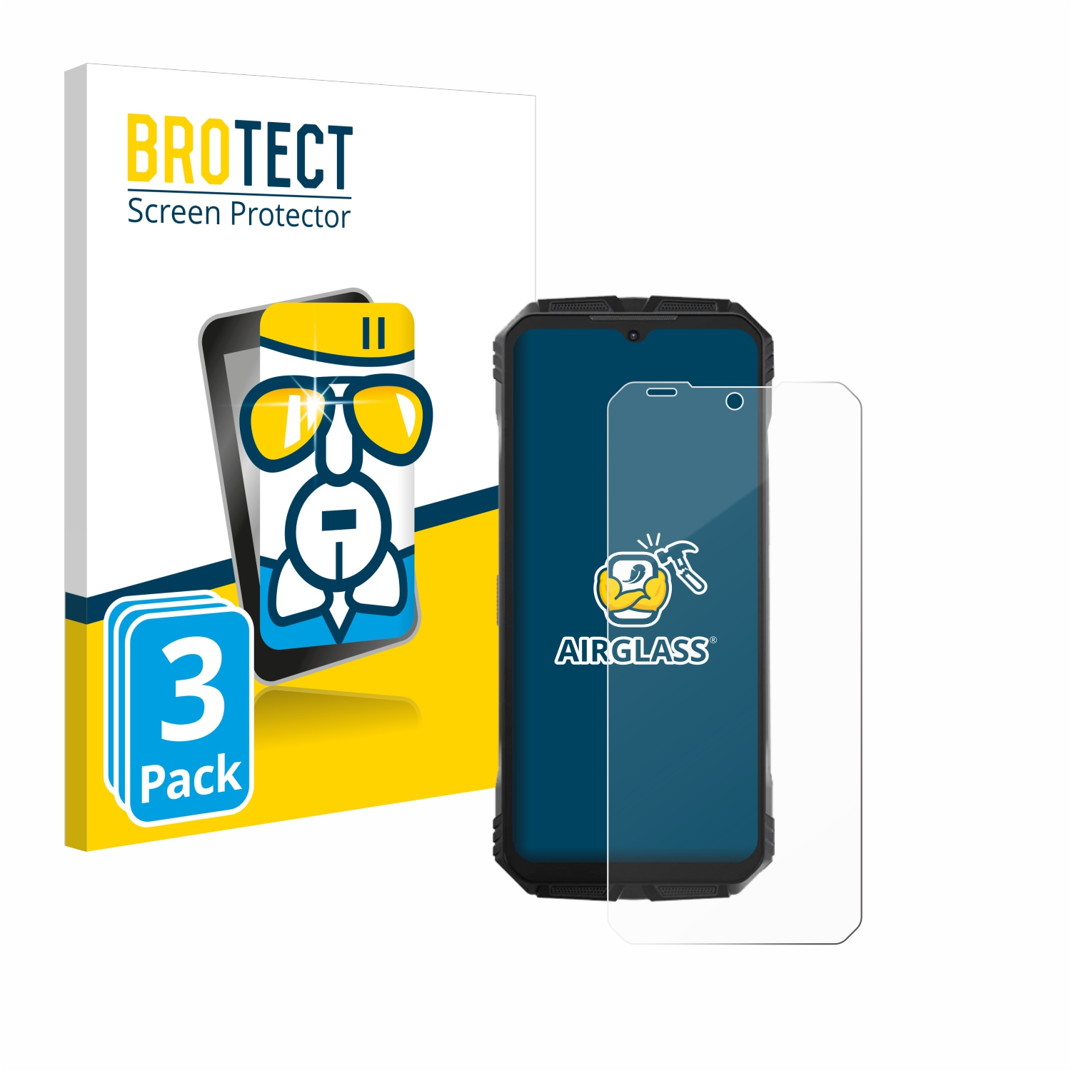 BROTECT 3x Schutzfolie(für V30 Airglass Pro) klare Doogee