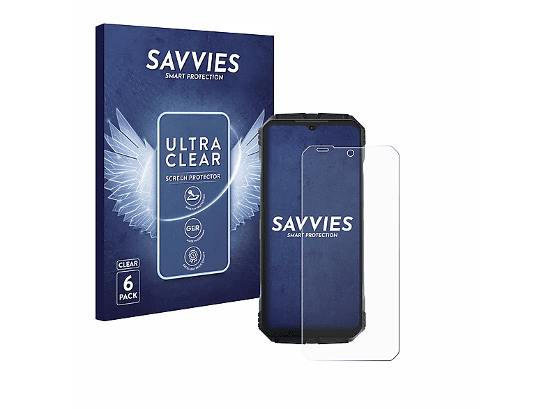 6x Schutzfolie(für klare Pro) Doogee SAVVIES V30