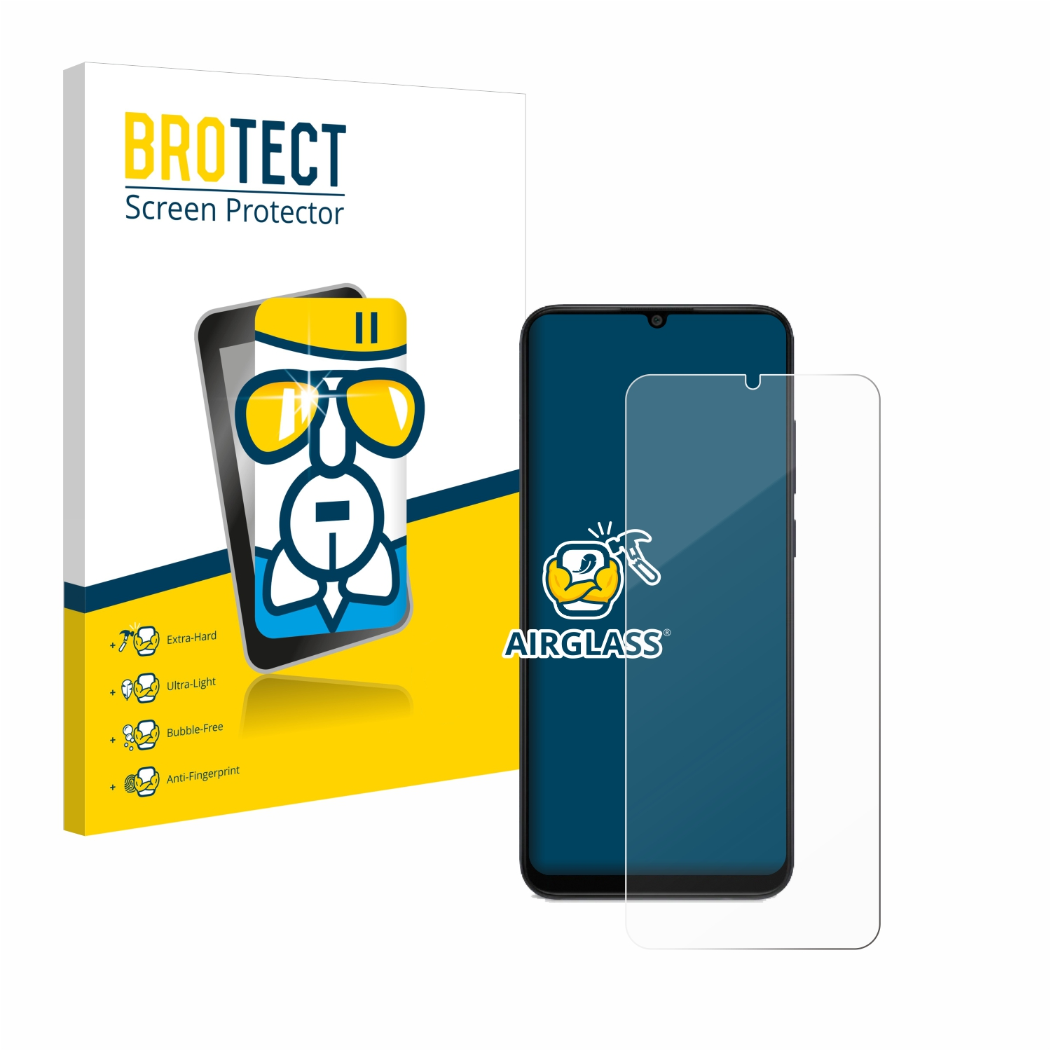 A04e) Airglass Galaxy BROTECT Samsung Schutzfolie(für klare