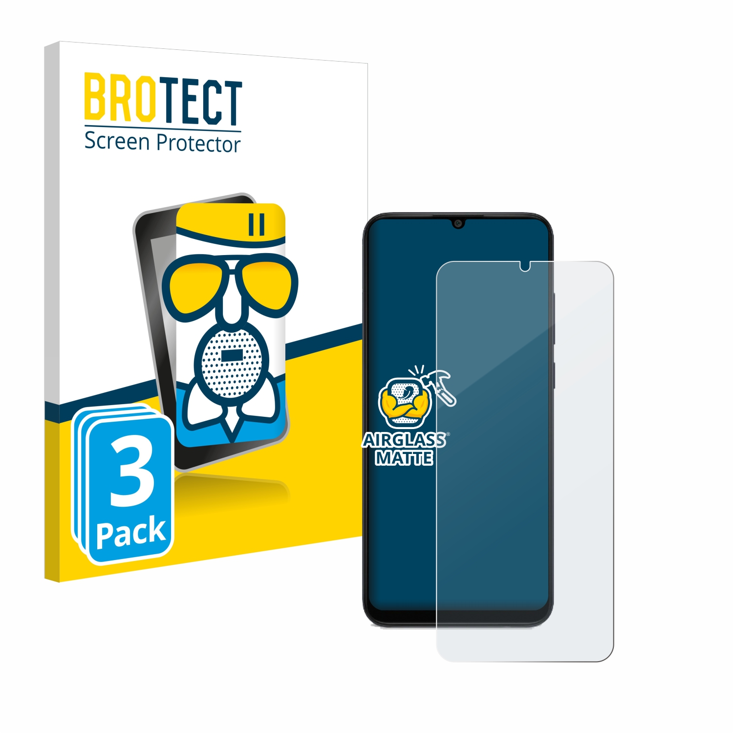 BROTECT Airglass 3x Galaxy matte Samsung Schutzfolie(für A04e)