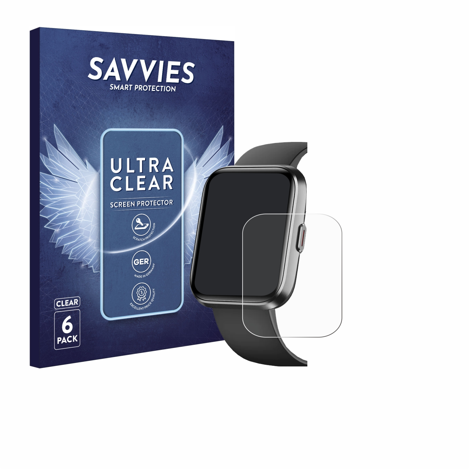 SAVVIES 6x klare Schutzfolie(für Fitpolo 208Plus)