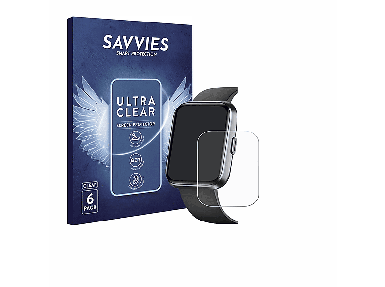 SAVVIES 6x klare Schutzfolie(für Fitpolo 208Plus)
