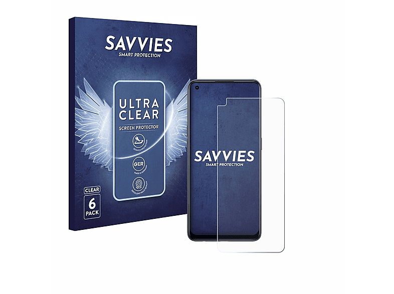 SAVVIES 6x klare Schutzfolie(für Oppo Reno 8T) | Displayschutzfolien & Gläser