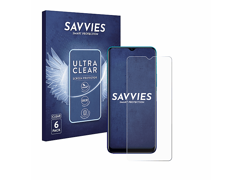 SAVVIES 6x klare Schutzfolie(für Vivo Y20a)