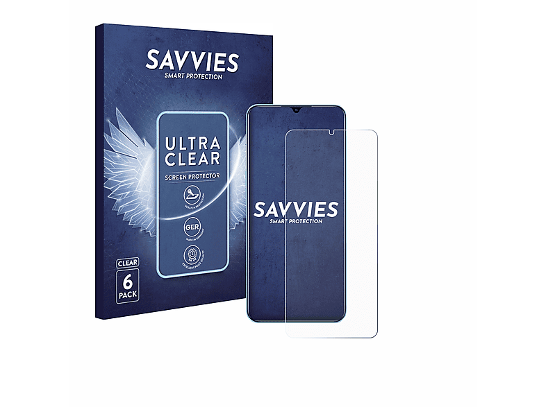 SAVVIES 6x klare Schutzfolie(für Oppo A78 5G)