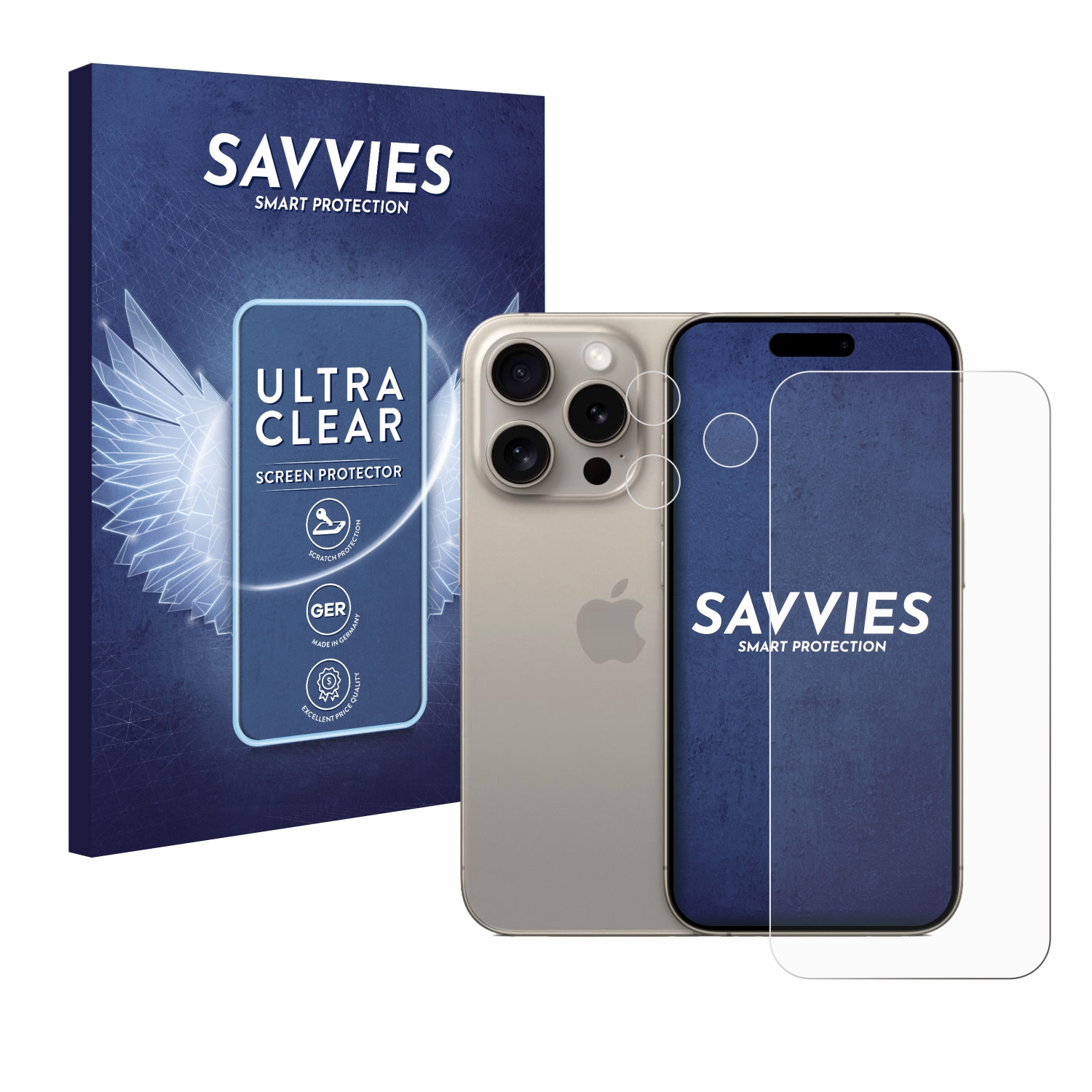 Schutzfolie(für Pro) 18x SAVVIES klare 15 Apple iPhone