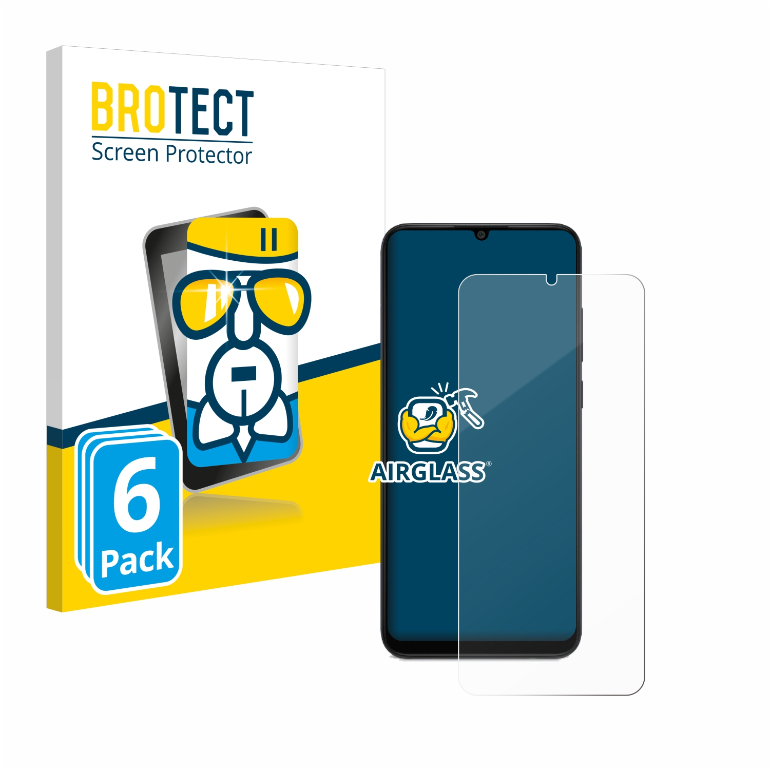 BROTECT 6x Airglass klare Schutzfolie(für Samsung Galaxy A04e)