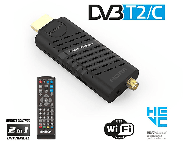 EDISION Nano T265+ für terrestrisch und Kabel HD KabelReceiver (HDTV