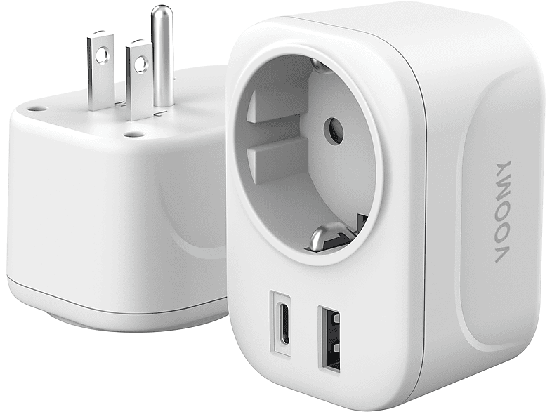 VOOMY USA, Typ Kanada B, USA Reiseadapter Thailand USB-A, und USB-C Mexiko