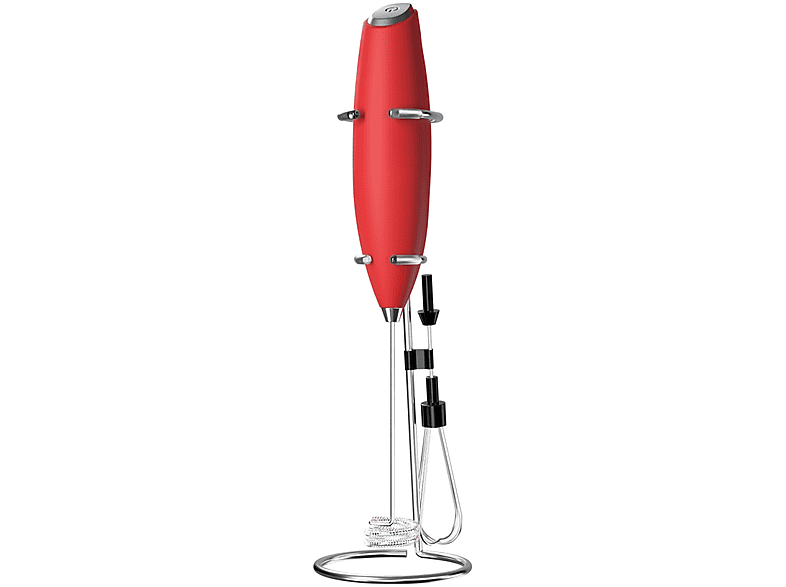 SYNTEK Elektrischer Schneebesen, Kleiner Mini-Hand-Eiweißschläger für zu Hause Handmixer Rot (2,5 Watt)