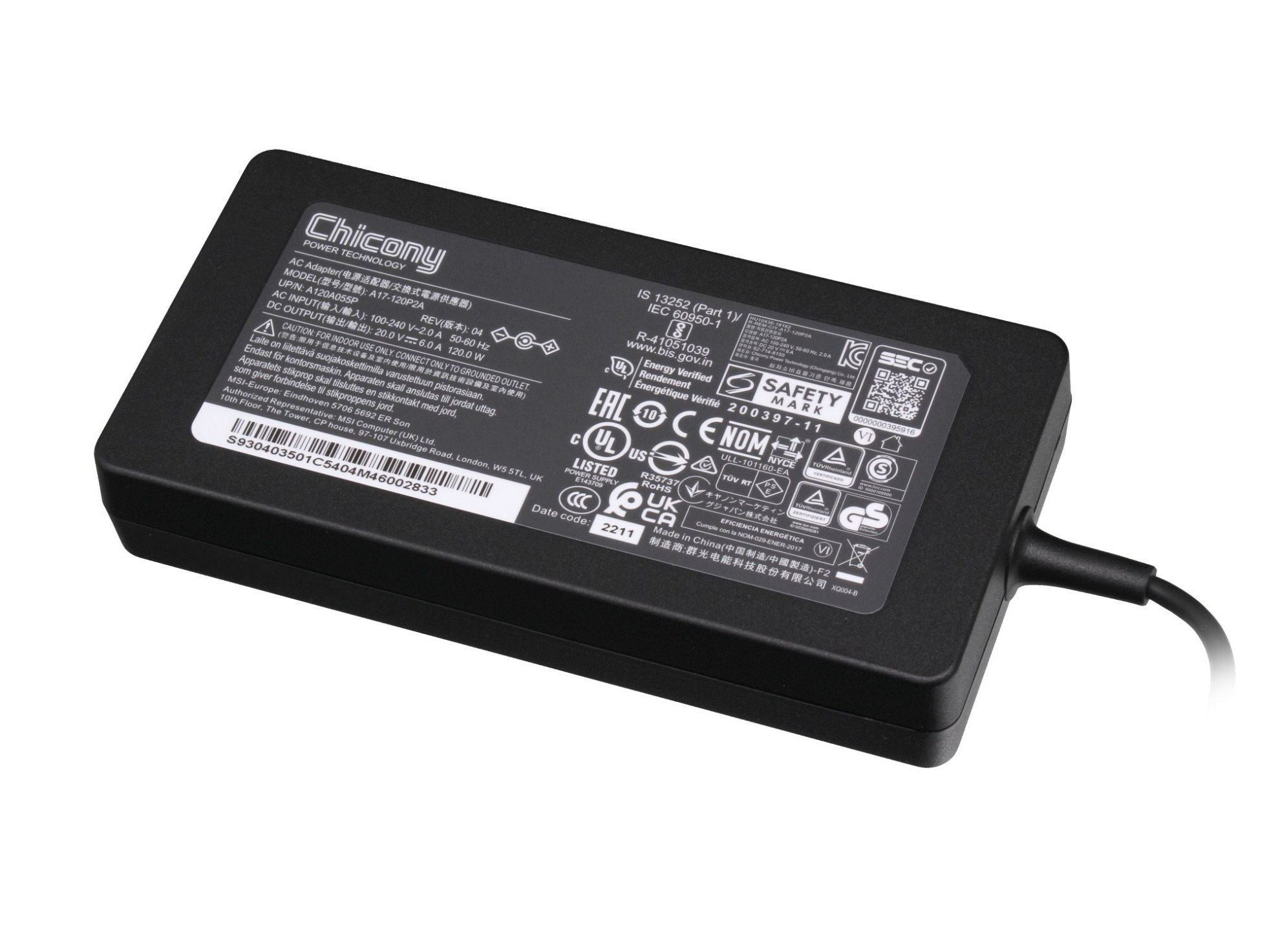 MSI S93-0403480-D04 Original Netzteil 120 Watt
