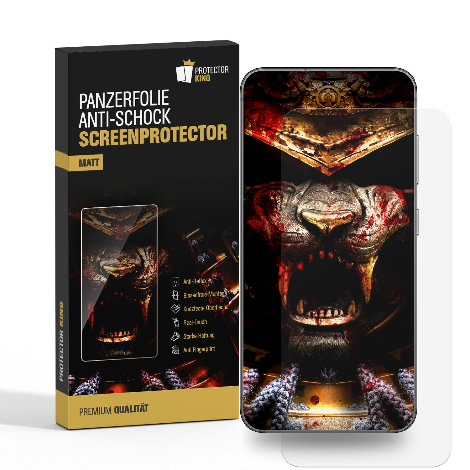 Displayschutzfolie(für 4x MATT Samsung Panzernanoglas Galaxy 9H ENTSPIEGELT A54 5G) PROTECTORKING