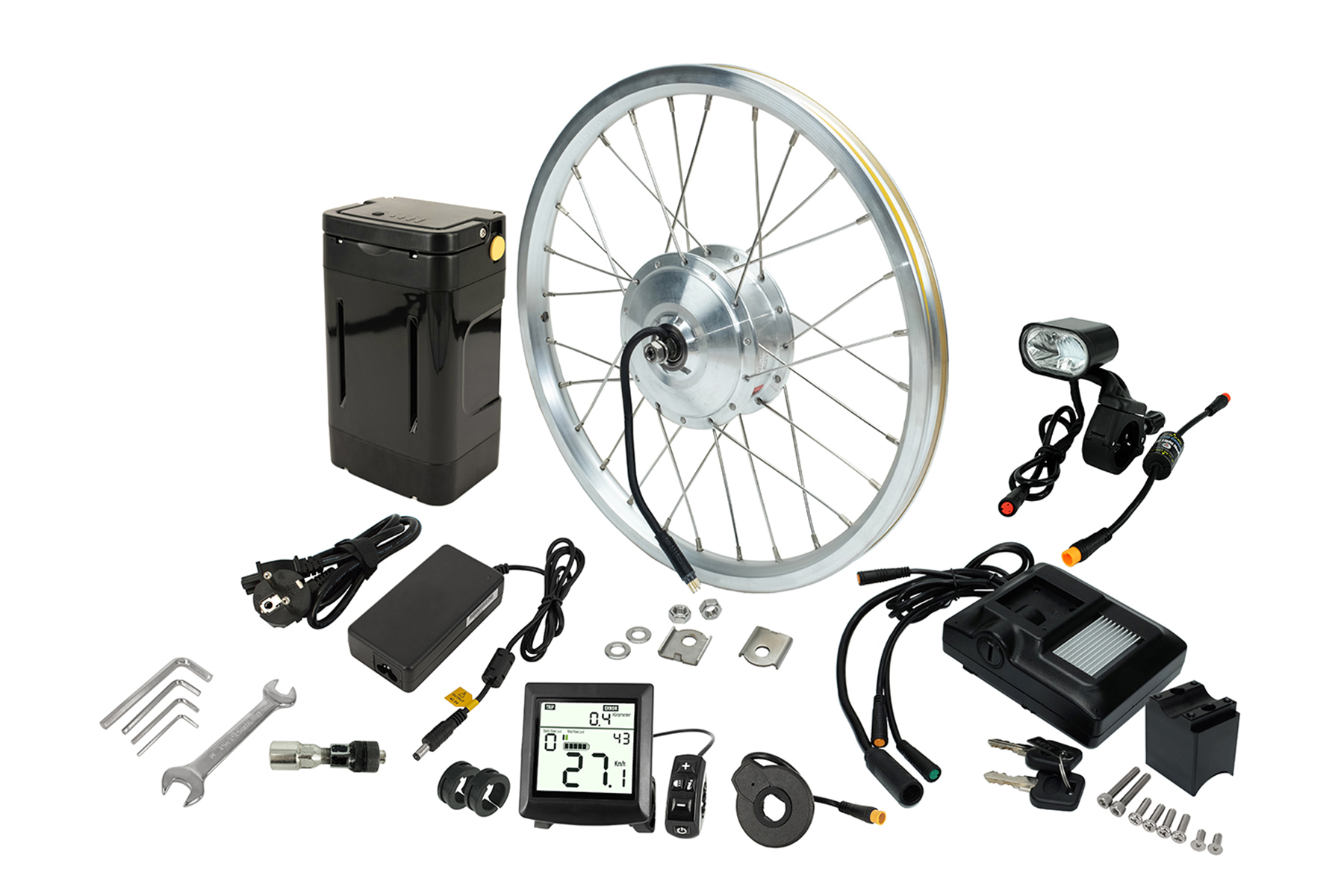 POWERSMART DIY Conversion Kit for E-Bike Akku, Brompton mini Folding Li-ion 75mm Volt, 36 mAh in Bike 8700 hub