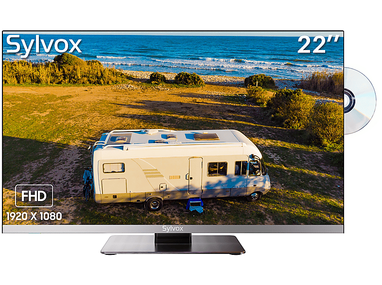 SYLVOX 12V 48.25MHz-863.25MHz SMART / TV) TV Zoll Player (Flat, 55,88 Zoll DVD 22 Full-HD, TV 22 Eingebauter cm