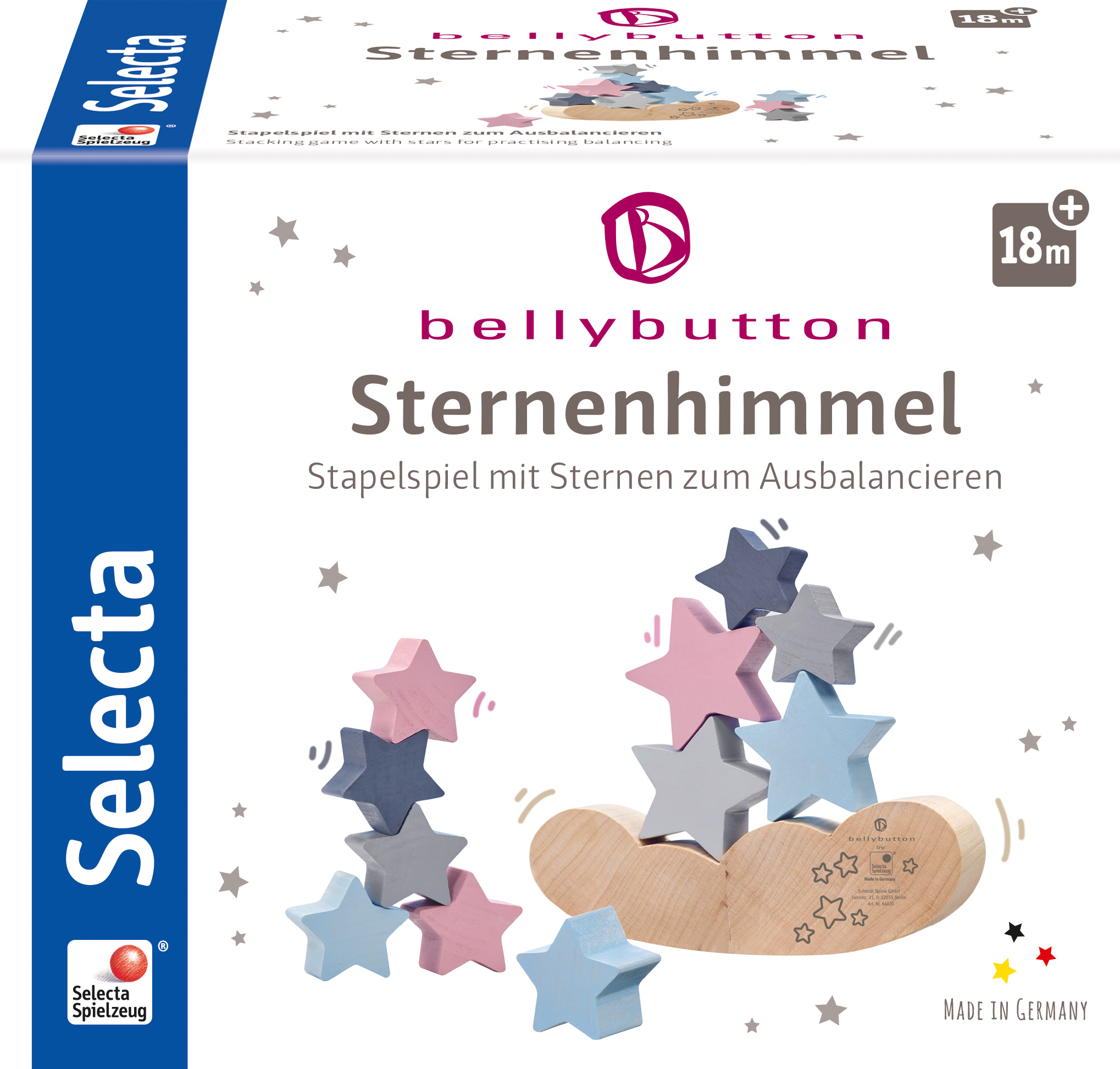 12 bellybutton Holzspielzeug nein - by SELECTA Selecta® Sternenhimmel, Teile