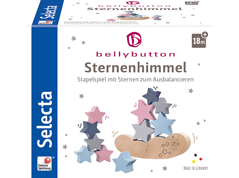 SELECTA bellybutton by - 12 Teile Holzspielzeug nein Sternenhimmel, Selecta®