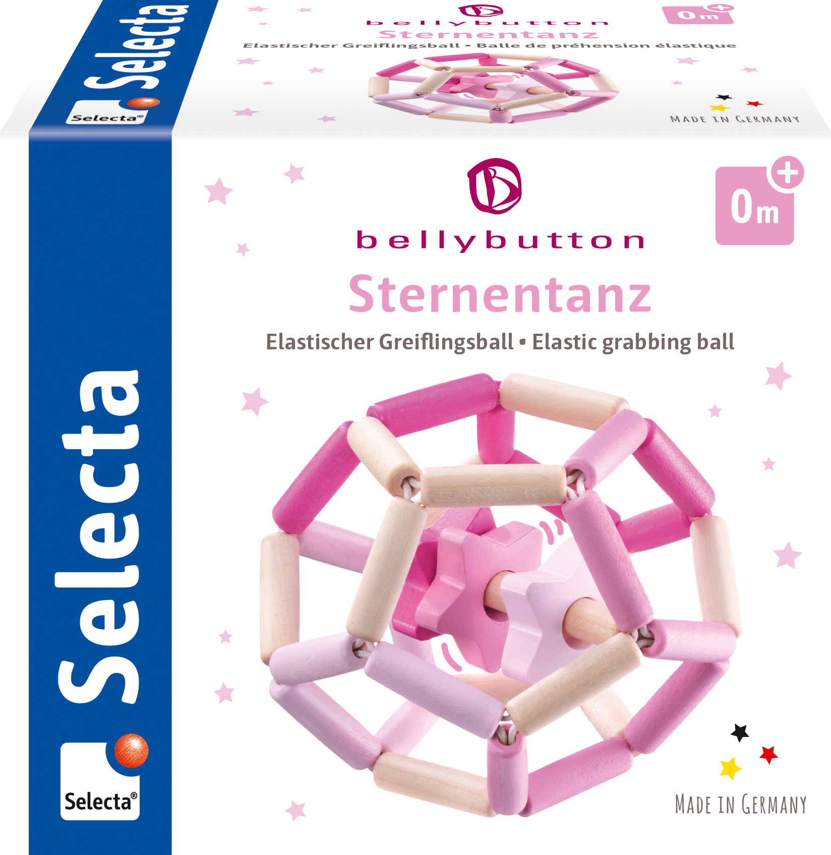 Holzspielzeug nein 11,5 bellybutton - SELECTA cm Sternentanz rosa, by Greiflingsball, Selecta®