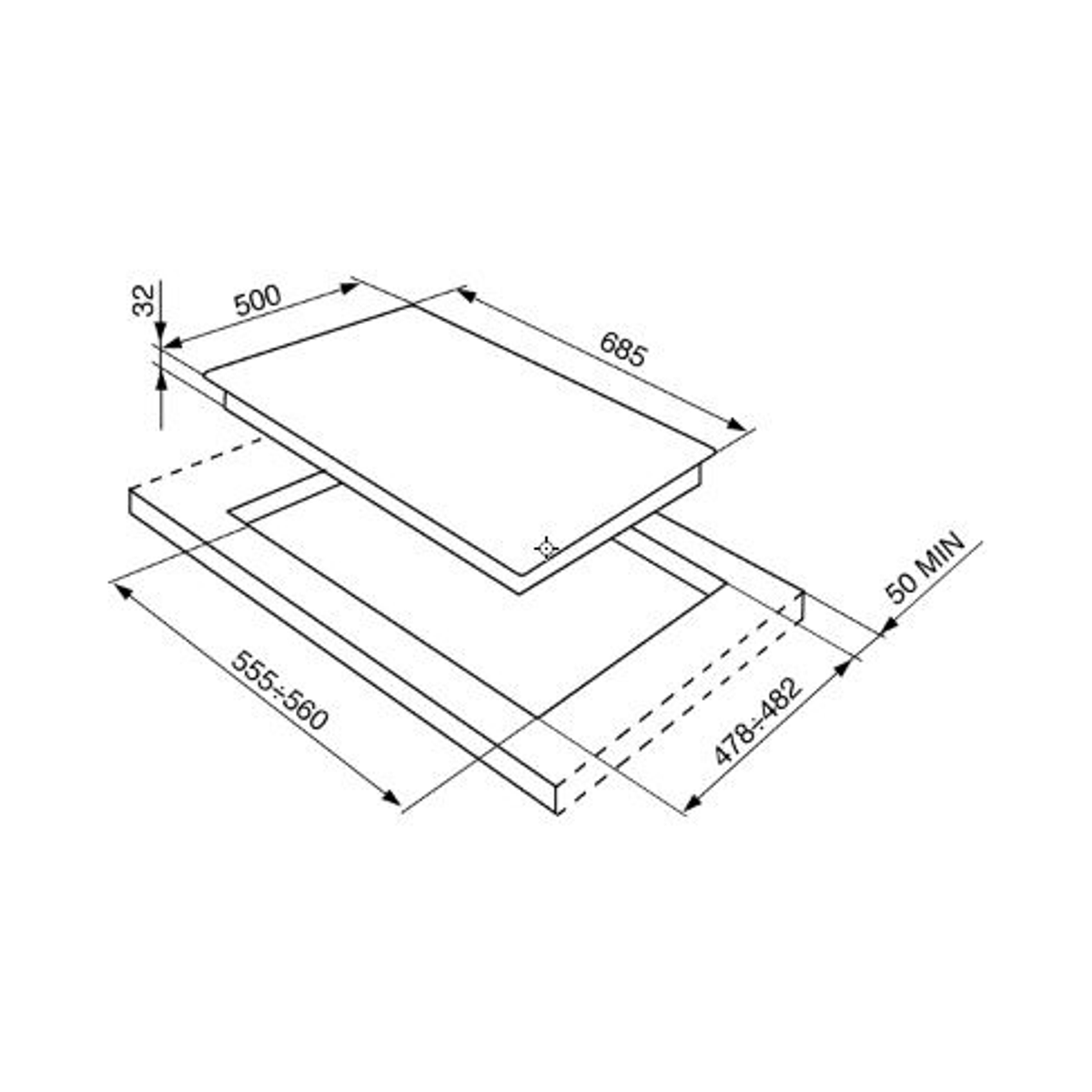 Srebrny laptop z zielono-niebieskim ekranem, pod kątem na białej powierzchni.