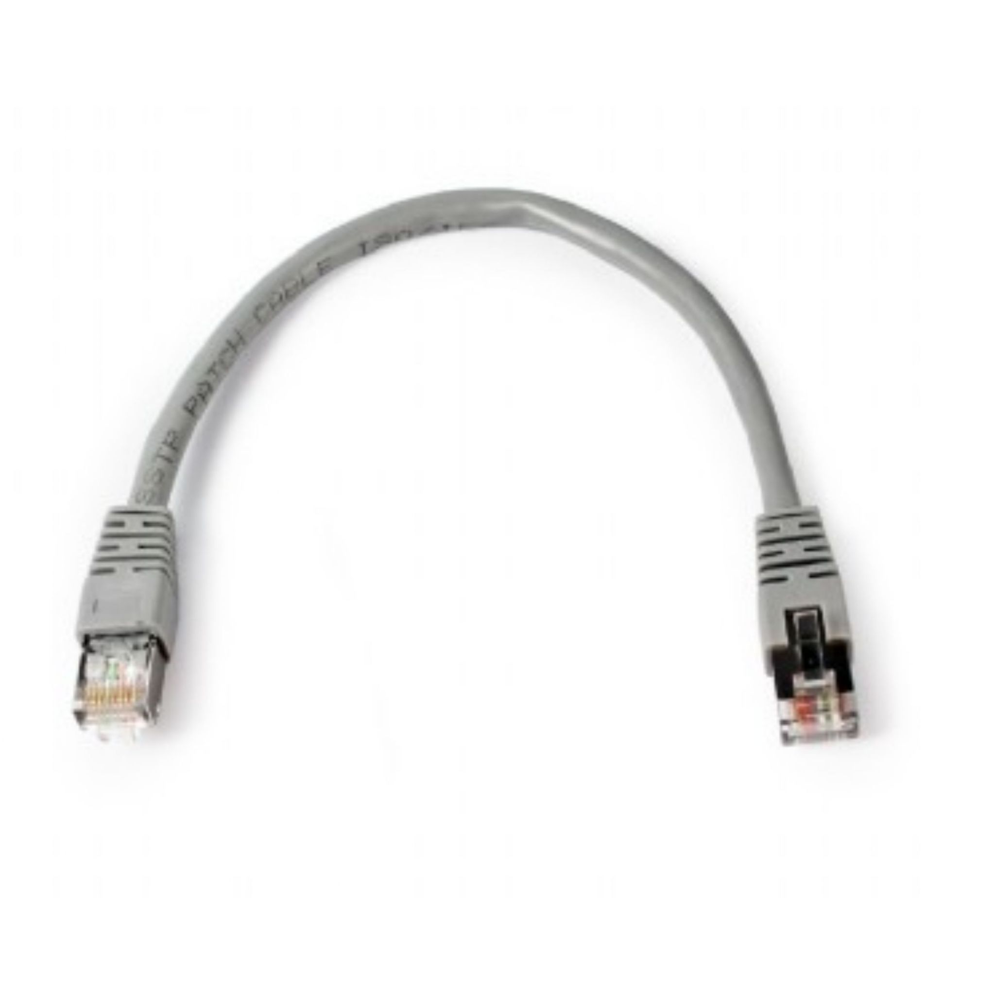 Szary kabel Ethernet z wtyczkami na obu końcach.