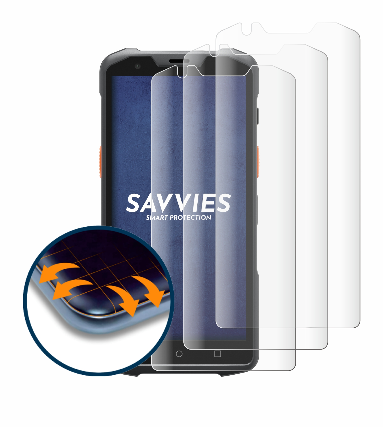 L2H) Curved Schutzfolie(für Flex Full-Cover 3D Sunmi SAVVIES 4x