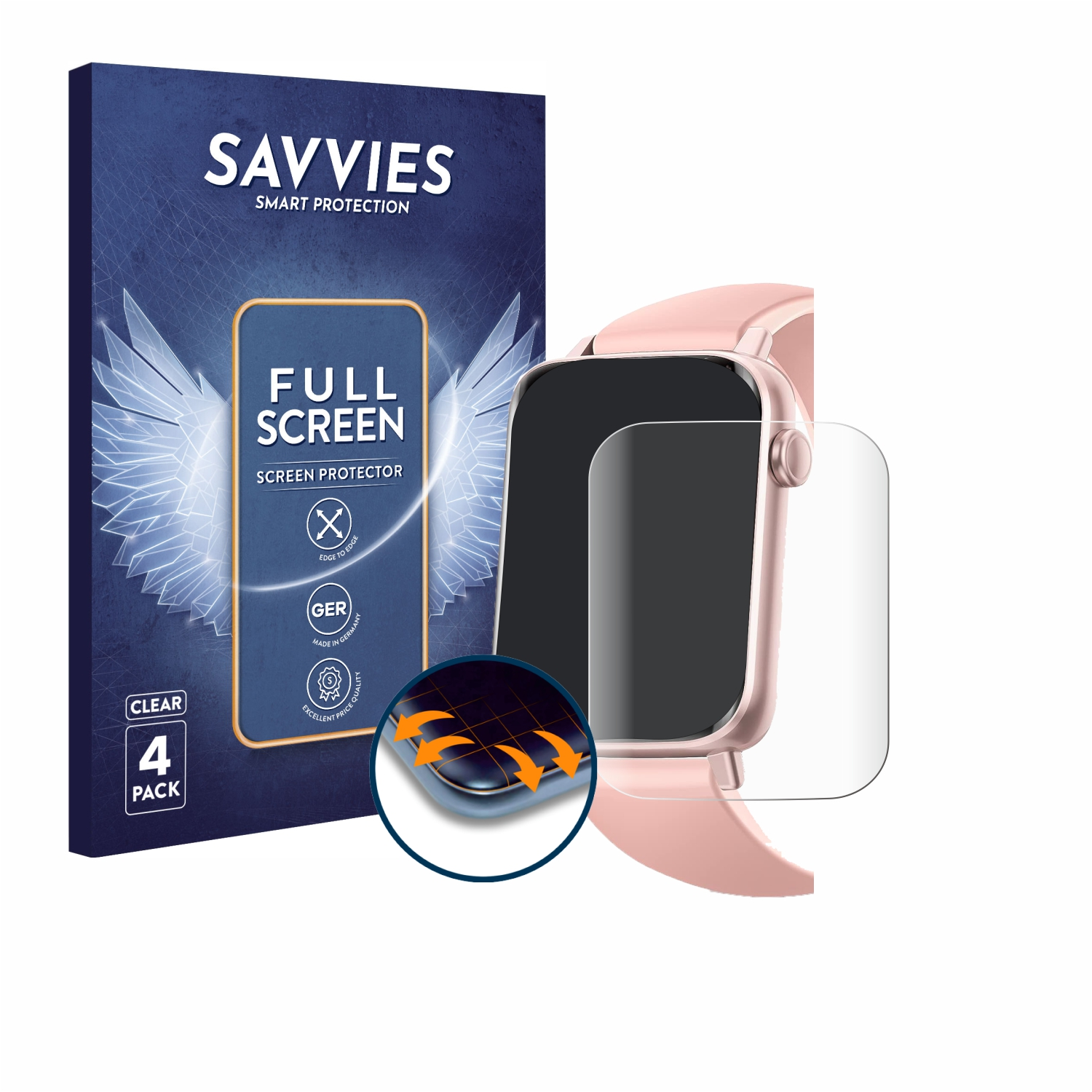 SAVVIES 4x Full-Cover Schutzfolie(für 1.7\