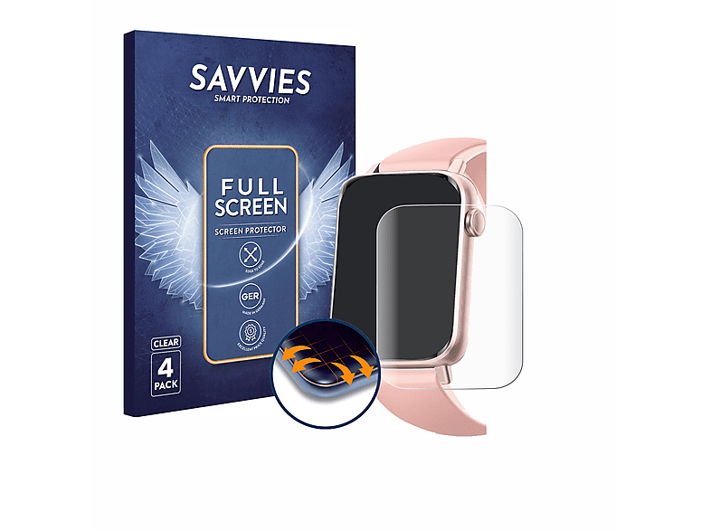 SAVVIES 4x Flex Full-Cover 3D Curved Schutzfolie(für Xinghesf CS3 1.7\