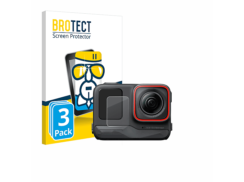 BROTECT 3x Airglass klare Schutzfolie(für Insta360 Ace Pro (Vorderes Display)) | Kamera Schutzfolie