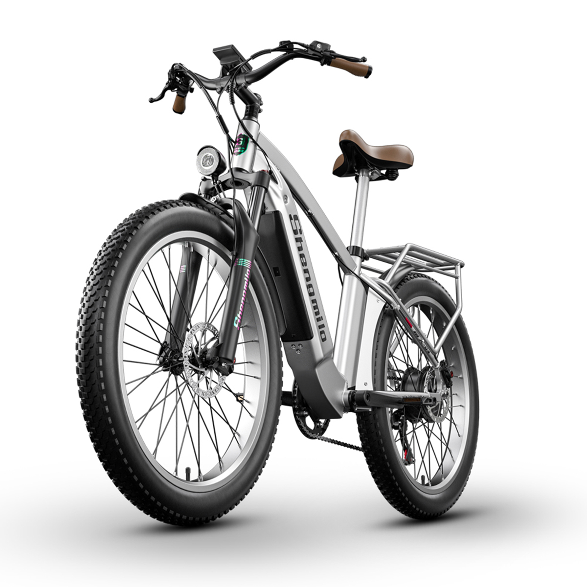 SHENGMILO MX04 Unisex-Elektrofahrrad, 1000 W km/h Silber) 26 BAFANG-Motor, 40 Zoll, Unisex-Rad, 720Wh, (Laufradgröße: Cruiser Höchstgeschwindigkeit