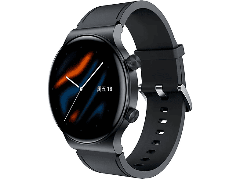 Smartwatch BK KU-GT5P Silikon, Silikon KUMI Schwarz