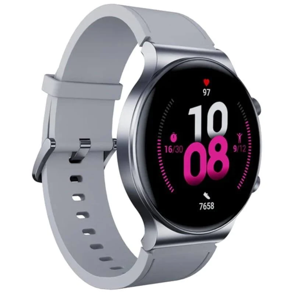 KUMI KU-GT5P Silikon, SR Grau Leder Smartwatch