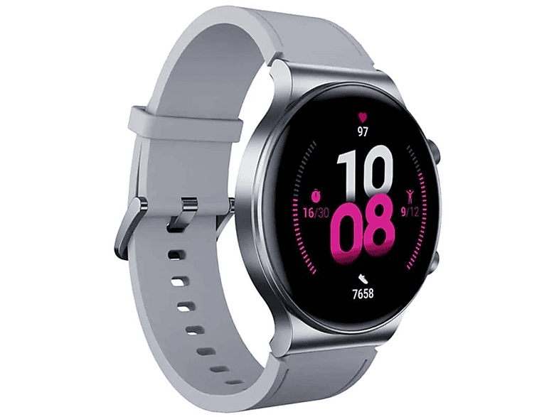 KUMI KU-GT5P SR Smartwatch Silikon, Leder Grau