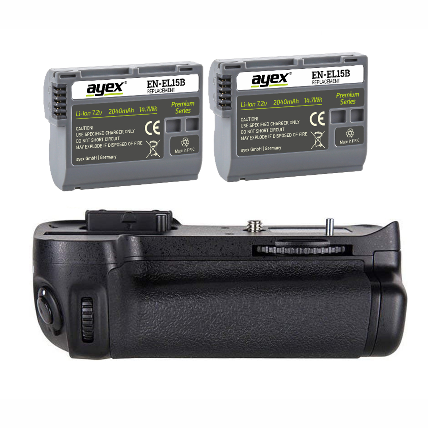 Ayex Batteriegriff Set Für Nikon Z6II/Z7II - Inklusive 2x EN-EL15B Akkus