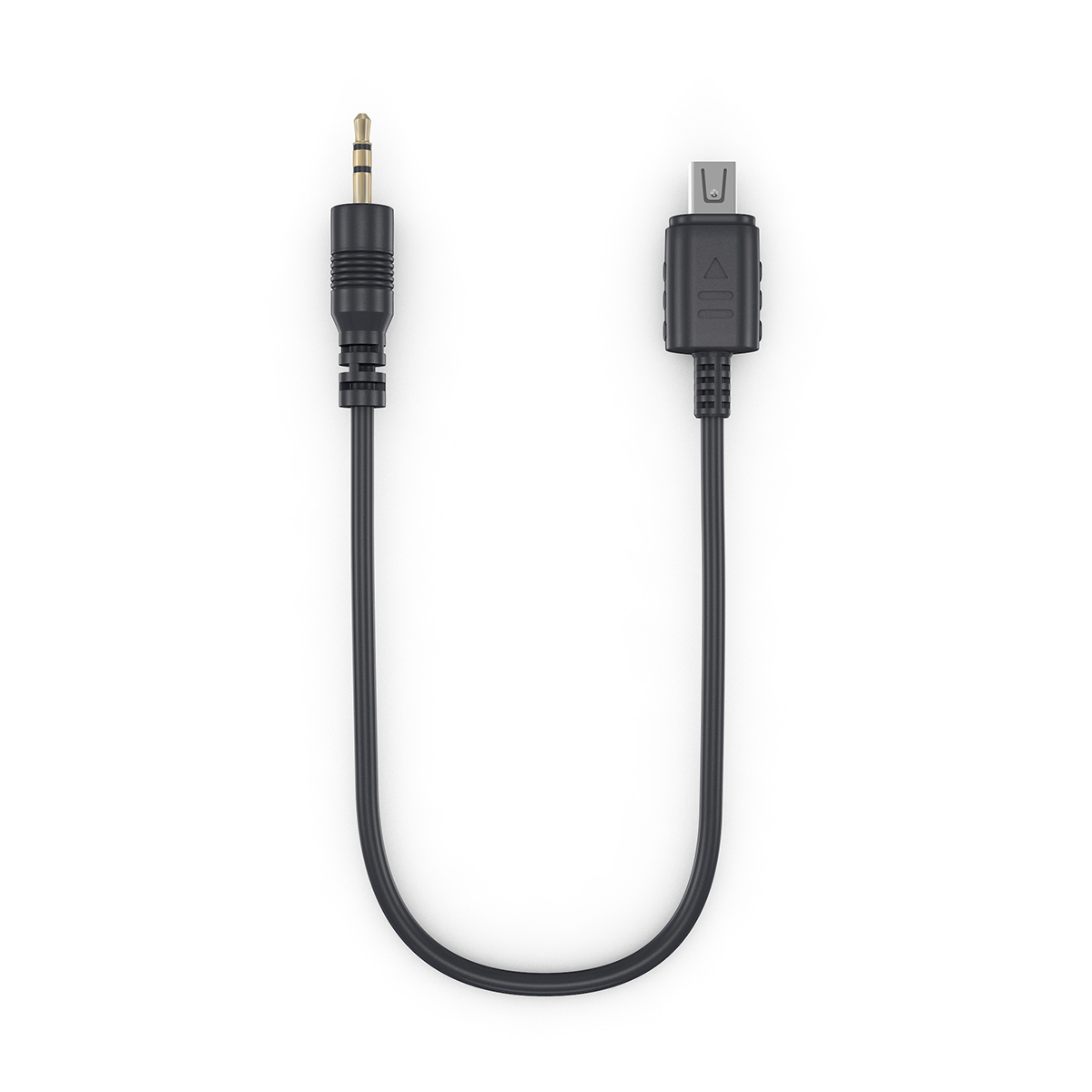 Schwarzes und goldenes Audiokabel. 3,5-mm-Klinke an einem Ende, USB-C am anderen.