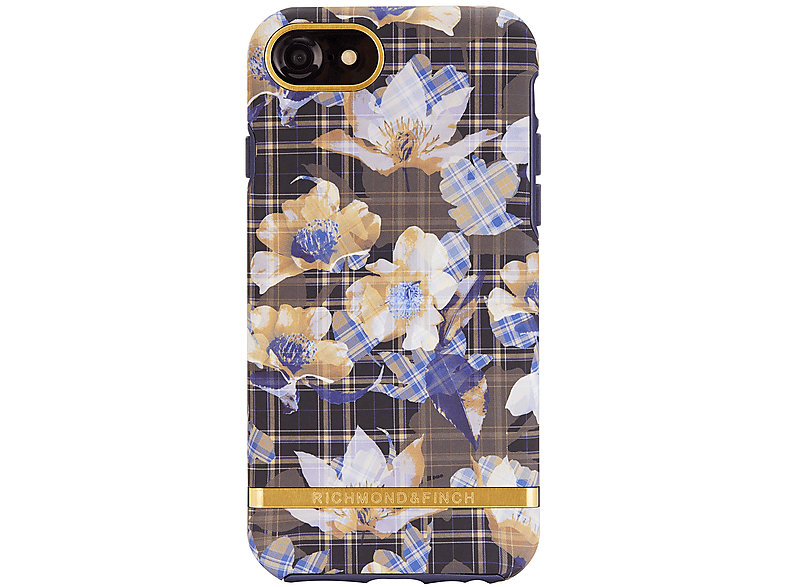 RICHMOND & FINCH iPhone 6/6S/7/8/SE2020/SE2022, Floral Apple, Tasche Kariert, Braun Backcover, iPhone