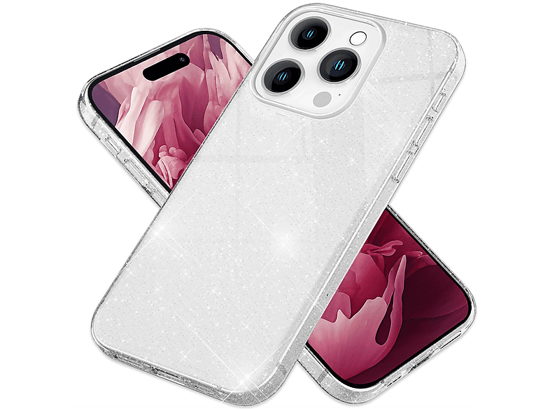 BEZ Glitzer Handyhülle Für IPhone 15 Pro Max – Funkelnde Diamant-Hülle, Schützend & Stylisch