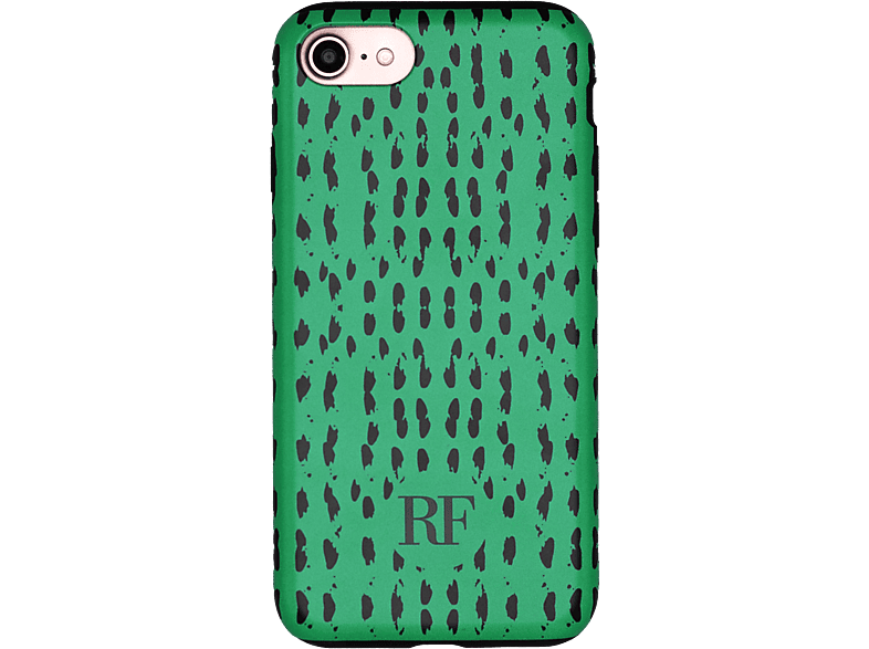 Apple, 6/7/8/SE, Fleck Grün RICHMOND FINCH Doppeltasche, Grüner & iPhone iPhone Backcover,