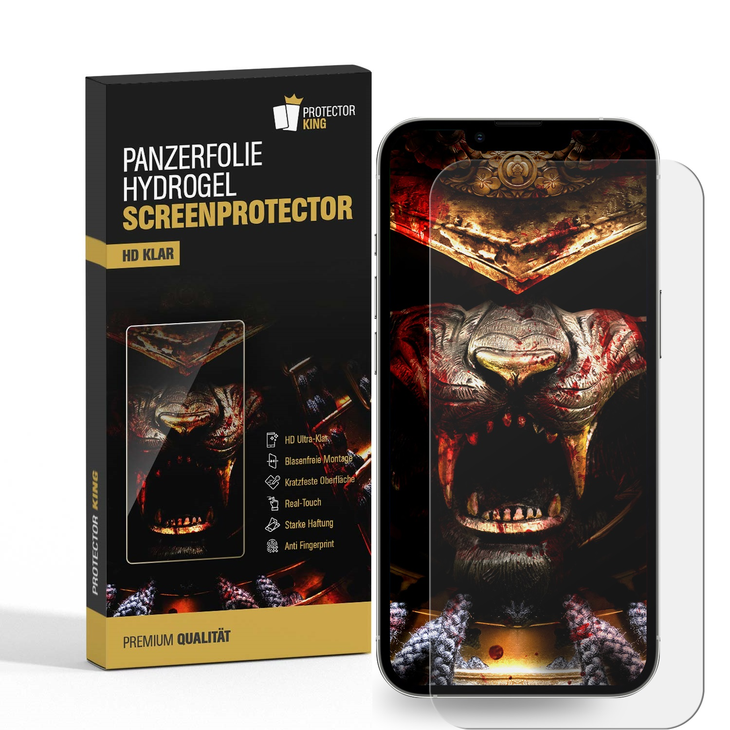Pro FLEXIBLER KLAR Max) PROTECTORKING 15 4x 3D iPhone Panzerhydroglas Displayschutzfolie(für Apple
