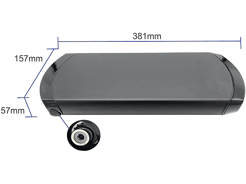 POWERSMART Wall-E (2-polig) battery Rex, für Kreidler, Akku, E-Bike Puch Volt, mAh Peugeot Radius, ANWB Mifa, Li-ion Aldi, CE, 13000 36 Prophete