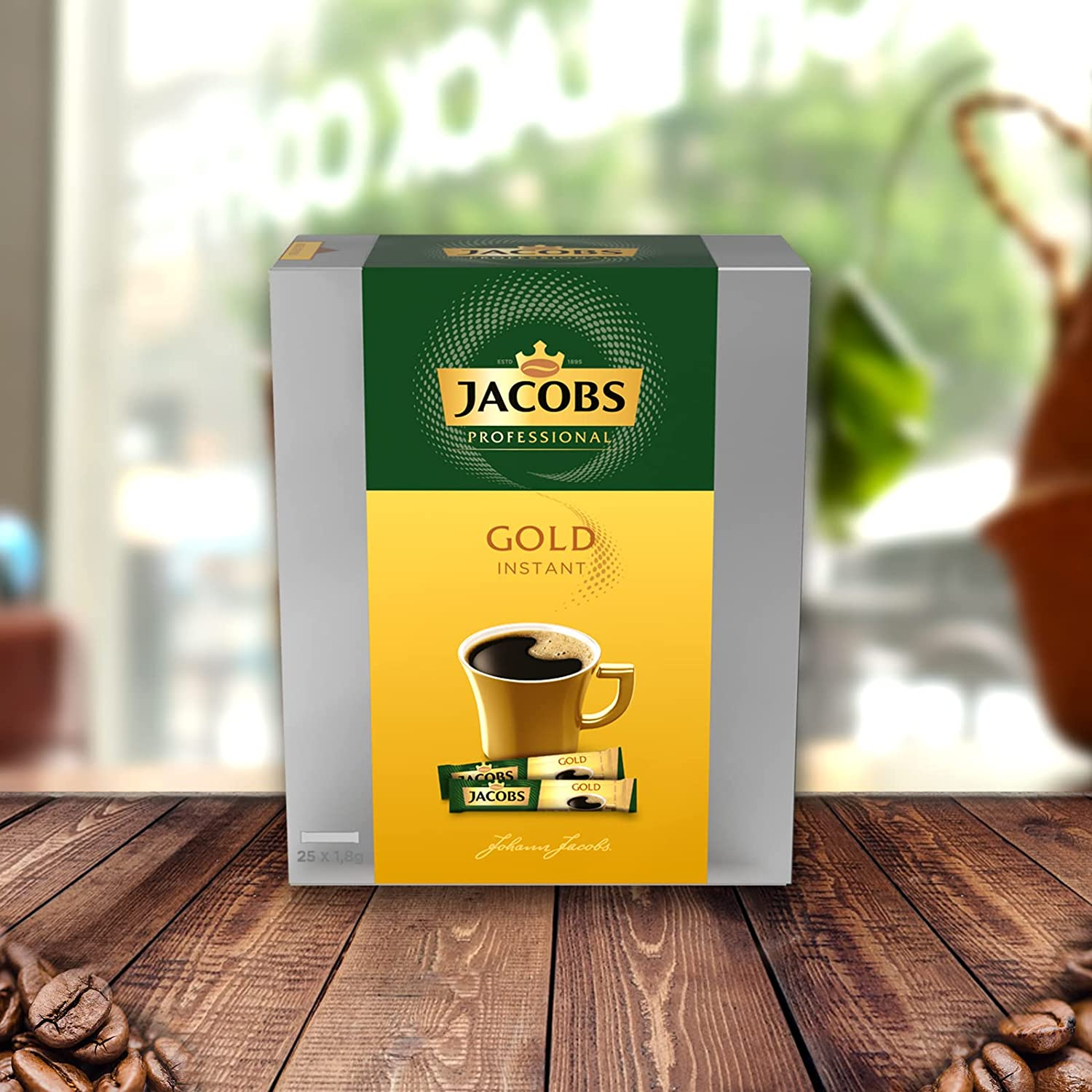 JACOBS Professional löslicher Gold 25 Heißgetränkeautomaten) Instantkaffee (In heißem Kaffee x 8 Wasser auflösen, Sticks