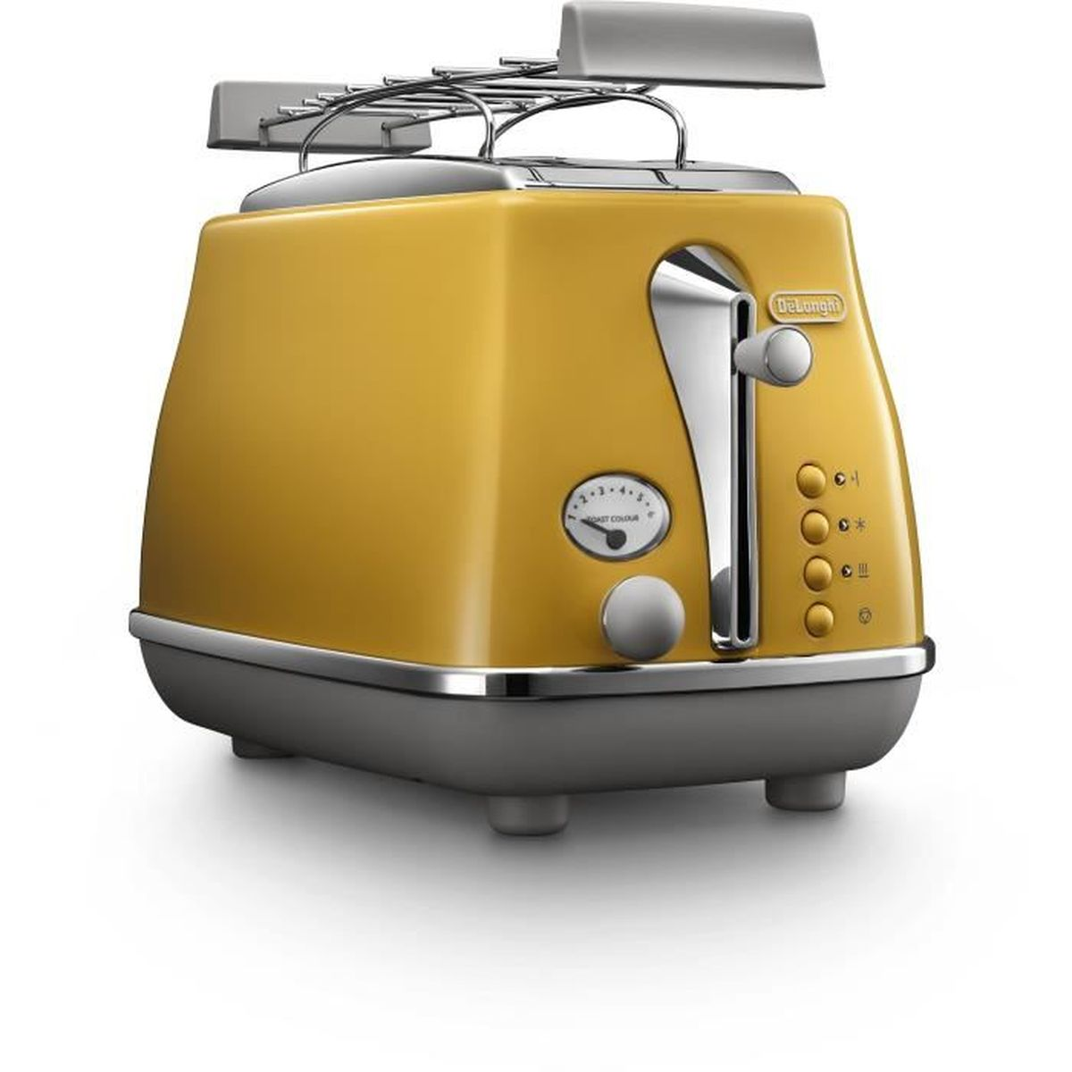 DELONGHI CTOC 2103 Y ICONA CAPITALS 2-SCHLITZ NEW YORK GELB Toaster Gelb (900 Watt, Schlitze: 2)