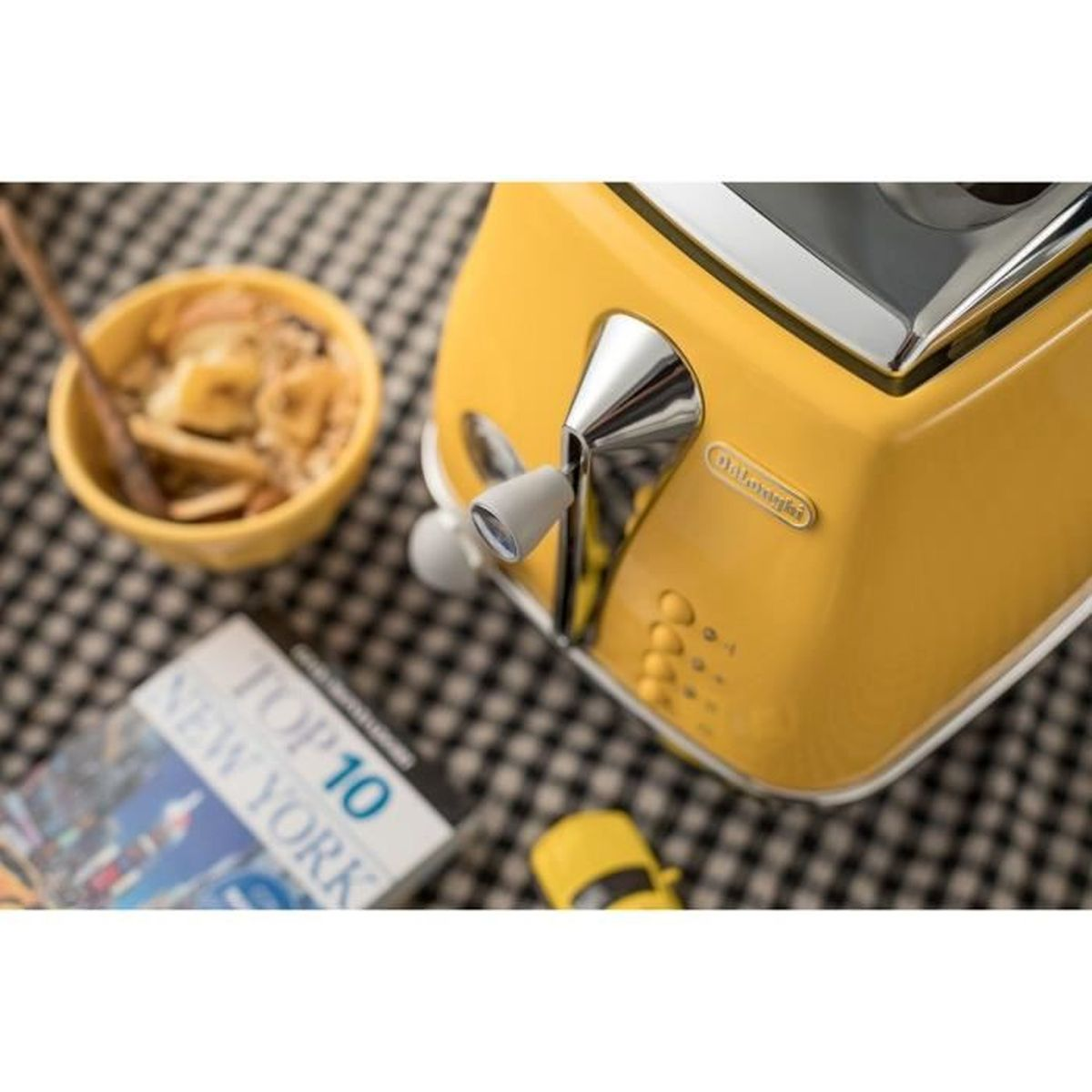 DELONGHI CTOC 2103 Y ICONA CAPITALS 2-SCHLITZ NEW YORK GELB Toaster Gelb (900 Watt, Schlitze: 2)