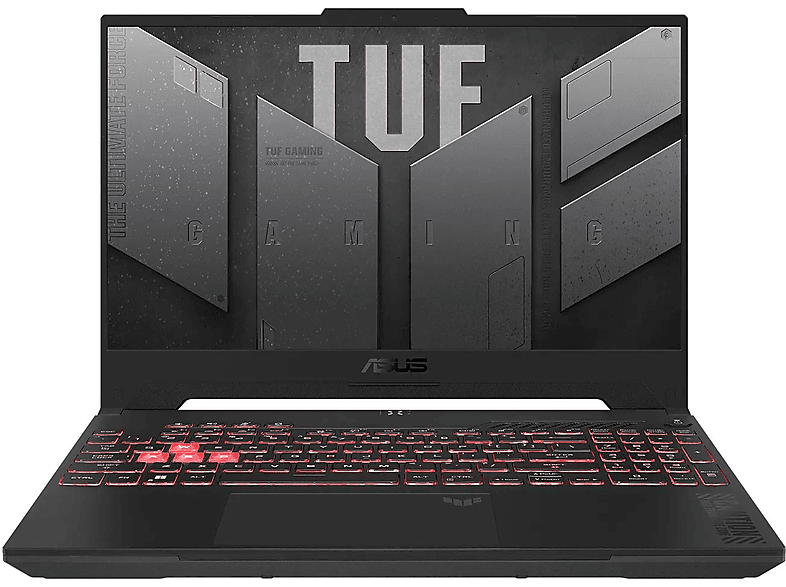 TUF 4000 15,6 AMD, Grau Display, eingerichtet, mit GB GB ASUS 32 fertig Notebook Zoll \'A15\', RAM, SSD,