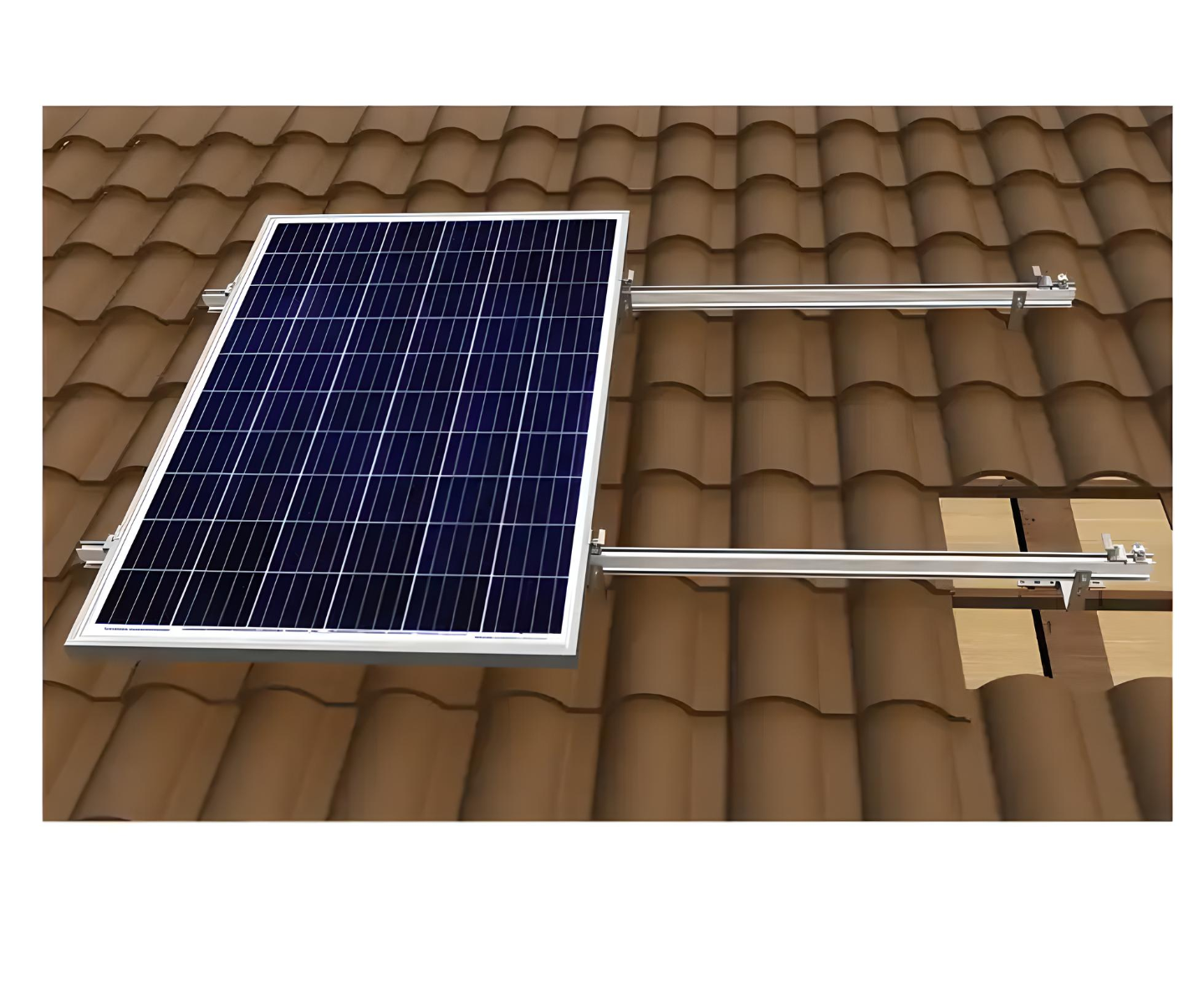 Halterung TZIPower Halterungs-Set Solar 4 für Balkonkraftwerk Module Ziegeldach