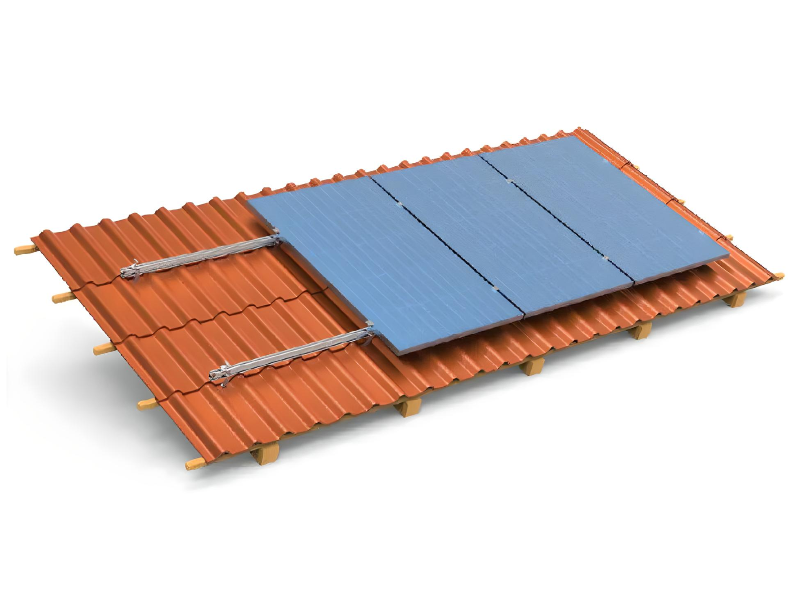 2 Balkonkraftwerk Module TZIPower Halterung Halterungs-Set Ziegeldach Solar für