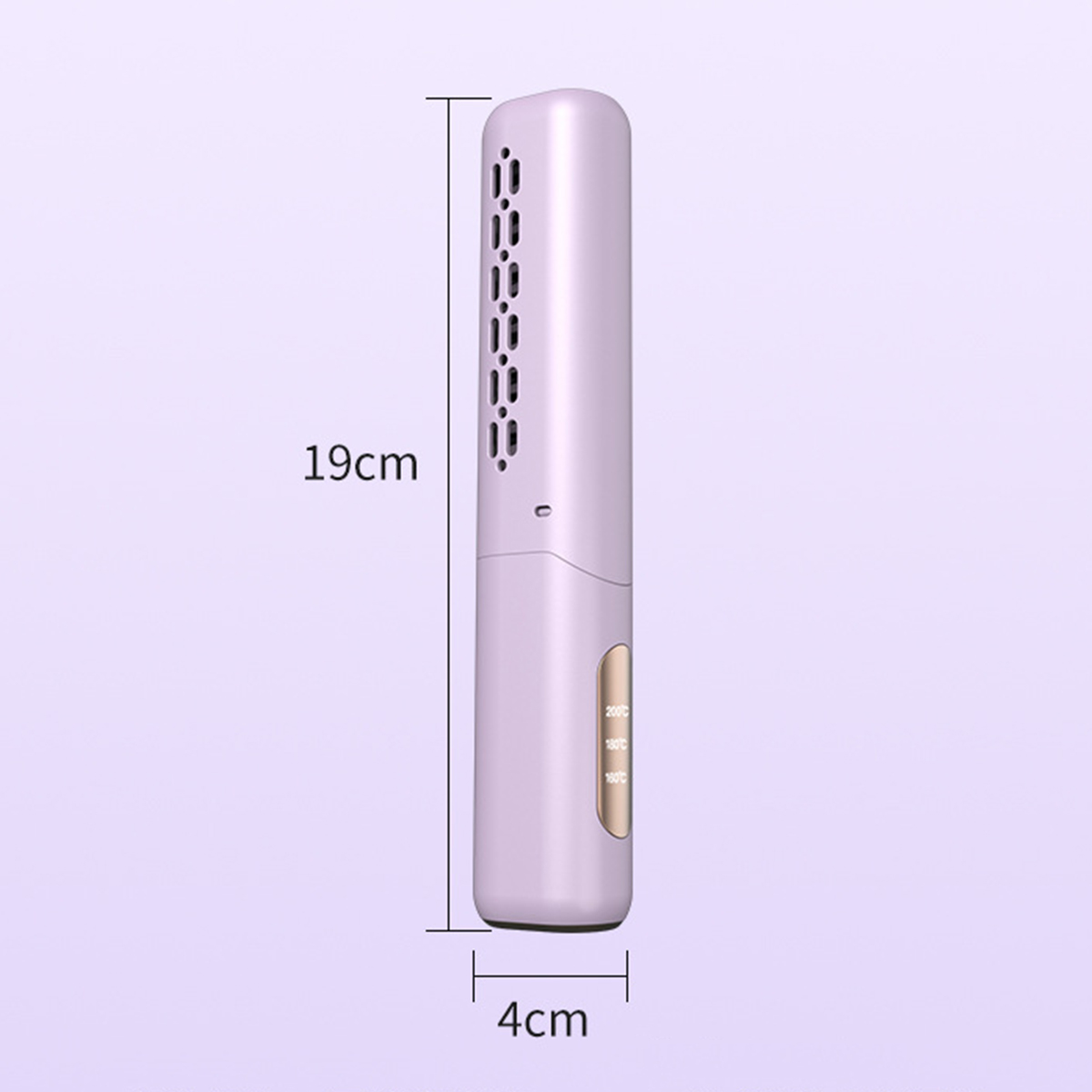 BRIGHTAKE Tragbarer Glätter Unterwegs für Haarglättungskamm, Mini Haarglätter Temperaturstufen: 3 Drahtloser Kamm | LCD