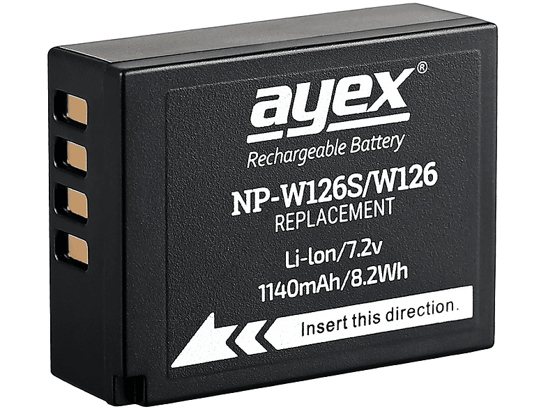 AYEX NP-W126S, Kamera Akku, Black